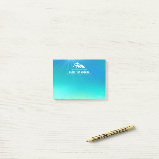 Delphin, Fisch Aquarium Shop Post-it Klebezettel (Auf Schreibtisch)