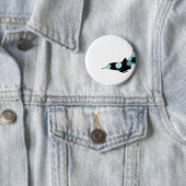 Delphin-Fisch-blaues Muster-Tierwasser-Delphine Button (Beispiel)