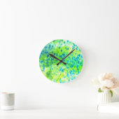 "Delphin-Fische" - Mahi Mahi durch PatternWear© Runde Wanduhr (Zuhause)