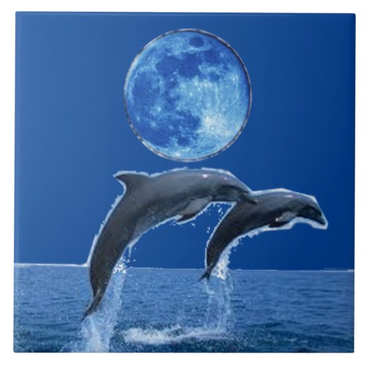 Delphin-Fliesen Fliese (Vorderseite)