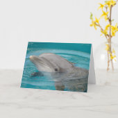Delphin-Freund hallo Karte (Gelbe Blume)