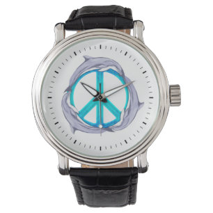 Delphin-Frieden Armbanduhr