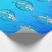 Delphin-Frieden Geschenkpapier (Ecke)