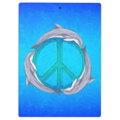 Delphin-Frieden Klemmbrett (Rückseite)