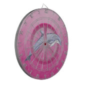 Delphin-Friedensrosa Dartscheibe (Vorderseite Links)
