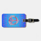 Delphin-Friedensrosa Gepäckanhänger (Vorderseite horizontal)