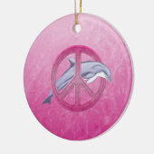 Delphin-Friedensrosa Keramikornament (Links)