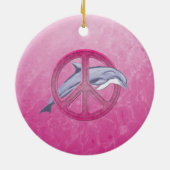 Delphin-Friedensrosa Keramikornament (Hinten)
