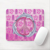 Delphin-Friedensrosa Mousepad (Mit Mouse)