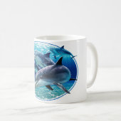 DELPHIN-GANG KAFFEETASSE (VorderseiteRechts)