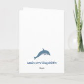 Delphin-Geburtstagsgrußkarte Karte (Rückseite)