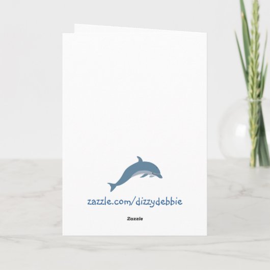 Delphin-Geburtstagsgrußkarte Karte (Rückseite)