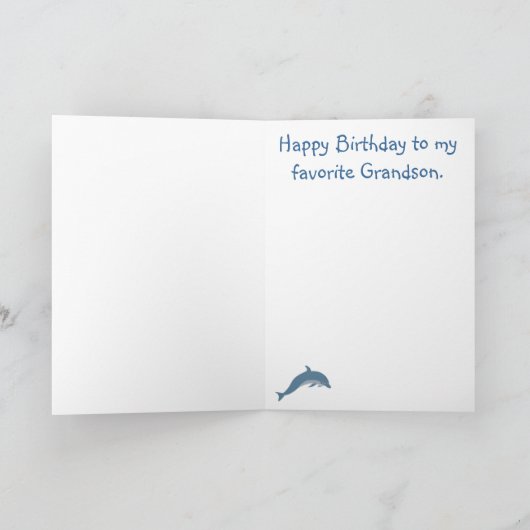 Delphin-Geburtstagsgrußkarte Karte (Innenseite)