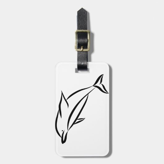 Delphin Gepäckanhänger (Vorderseite vertikal)