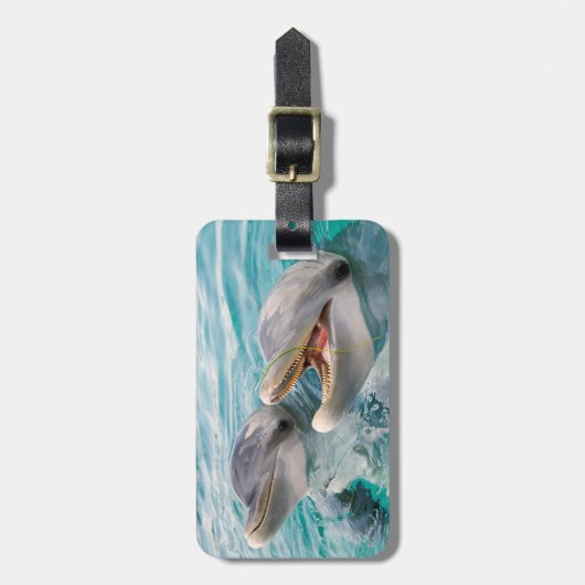 Delphin-Gepäckanhänger Gepäckanhänger (Vorderseite vertikal)