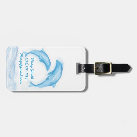 Delphin-Gepäckanhänger Gepäckanhänger (Vorderseite horizontal)