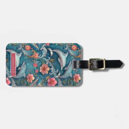 Delphin-Gepäckmarken Gepäckanhänger (Vorderseite horizontal)