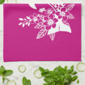 Delphin-Hawaii-Fischer Core-Pink Geschirrtuch (Gefaltet)