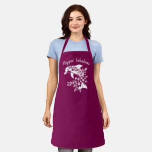 Delphin-Hawaiian-Fisherman Core-Wine-Farbe Schürze