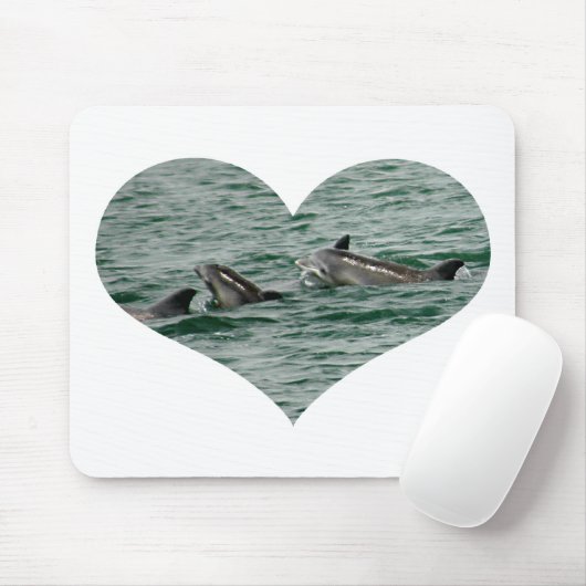 Delphin-Herz Mousepad (Mit Mouse)