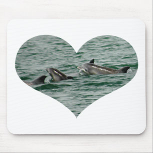 Delphin-Herz Mousepad