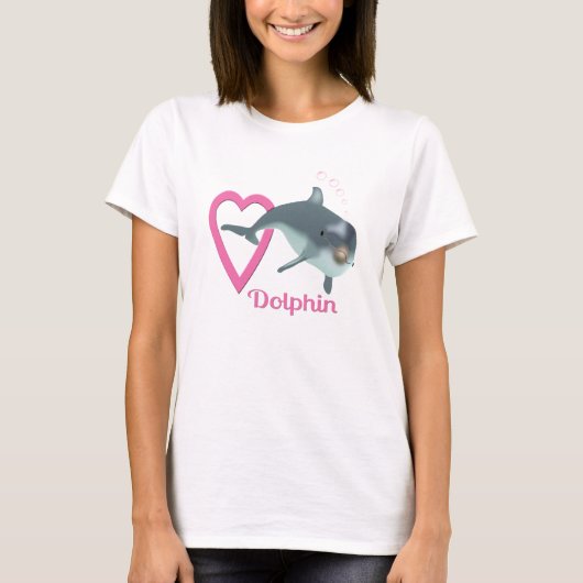Delphin-Herz und Liebe-T - Shirt (Vorderseite)