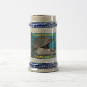 Delphin I wollen Bier! Bierglas