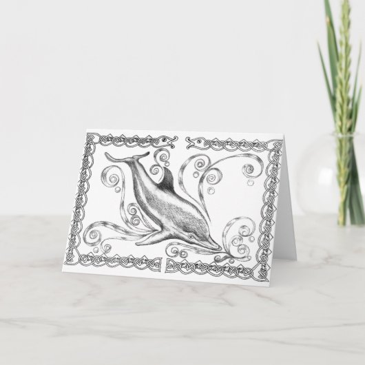 "Delphin II" Gruß-Karte Karte (Vorderseite)