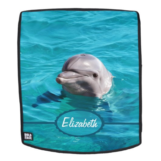 Delphin im blauen Wasser personifizieren Rucksack (Abnehmbare Front)