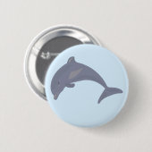 Delphin im Meer Button (Vorne & Hinten)