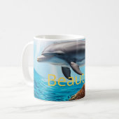 Delphin im Meer Kaffeetasse (Vorderseite Links)