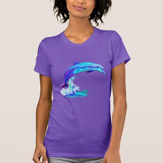 Delphin in den Farben T-Shirt (Vorderseite)