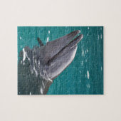 Delphin in Grün Puzzle (Horizontal)