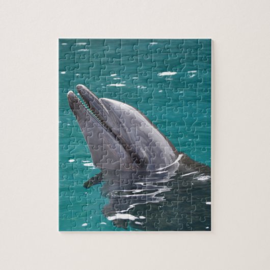 Delphin in Grün Puzzle (Vertikal)