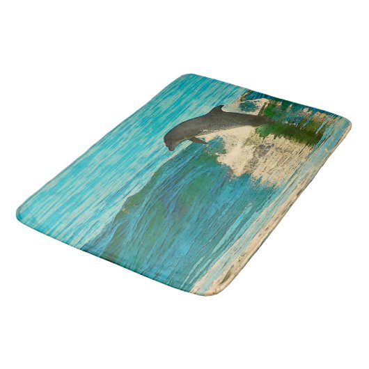 Delphin ist mein Geisttier Badematte (Schrägansicht)