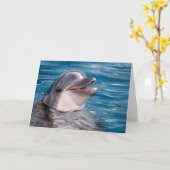 DELPHIN-KOPF KARTE (Gelbe Blume)