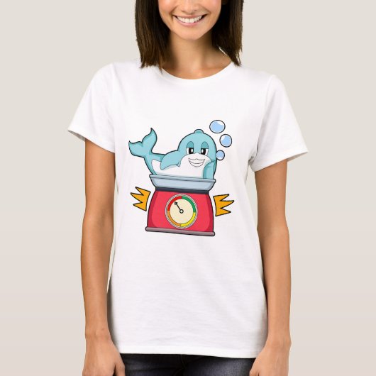Delphin-Küchenwaage T-Shirt (Vorderseite)