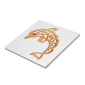 Delphin-Kunst springen, keltisches Knoten-Holz Fliese (Seite)