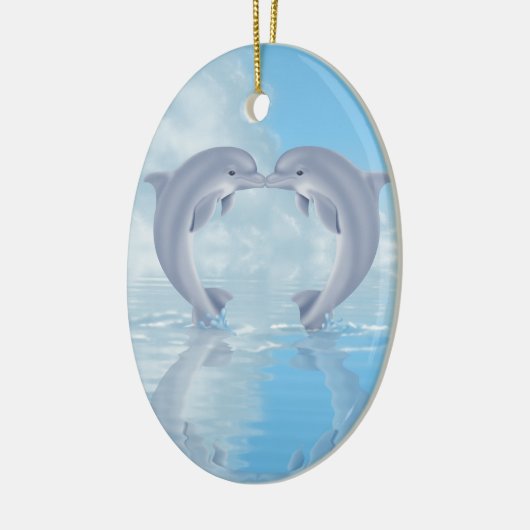 Delphin-Liebhaber-Geschenk-Ideen Keramikornament (Links)