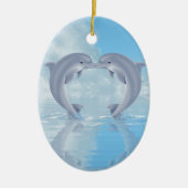 Delphin-Liebhaber-Geschenk-Ideen Keramikornament (Vorne)