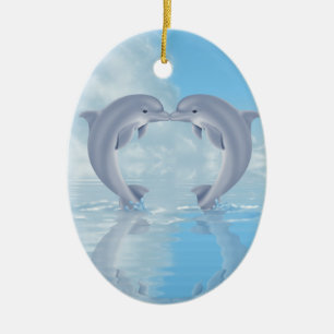 Delphin-Liebhaber-Geschenk-Ideen Keramikornament