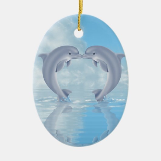Delphin-Liebhaber-Geschenk-Ideen Keramikornament (Vorne)