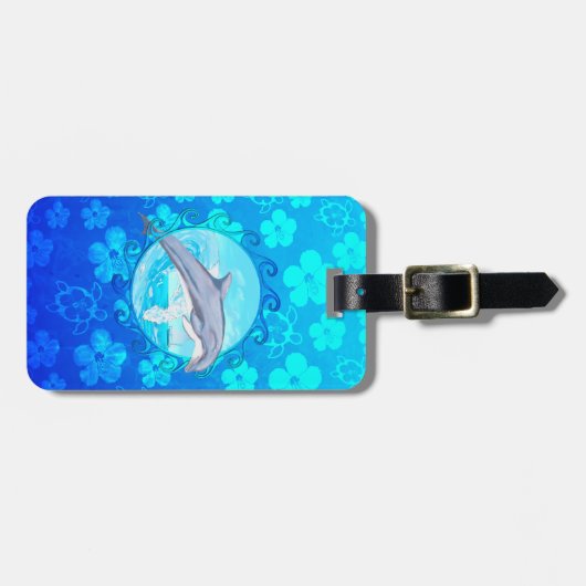 Delphin Maori- Sun Gepäckanhänger (Vorderseite horizontal)