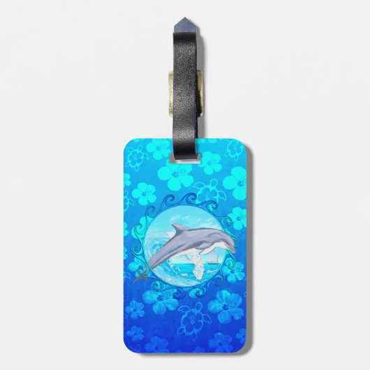 Delphin Maori- Sun Gepäckanhänger (Rückseite vertikal)