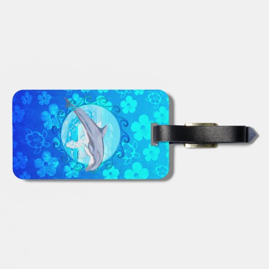 Delphin Maori- Sun Gepäckanhänger (Rückseite horizontal)