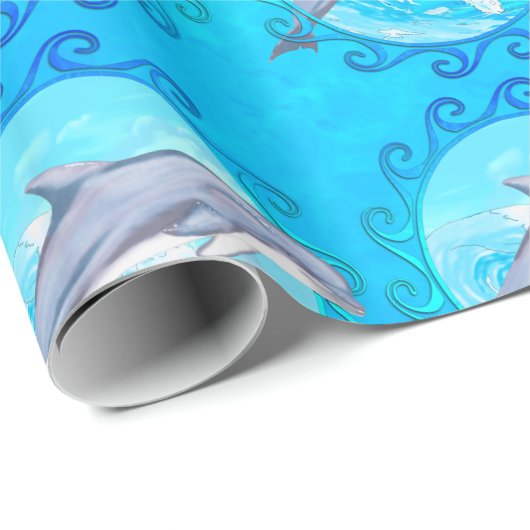 Delphin Maori- Sun Geschenkpapier (Rolleneckpunkt)