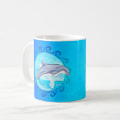 Delphin Maori- Sun Kaffeetasse (Vorderseite Links)