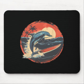 Delphin Meer Ozean Tier Ozean Meer Delphin Surfen Mousepad