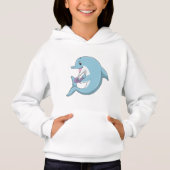 Delphin mit Perle Hoodie (Vorderseite)