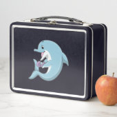 Delphin mit Perle Metall Brotdose (Beispiel)